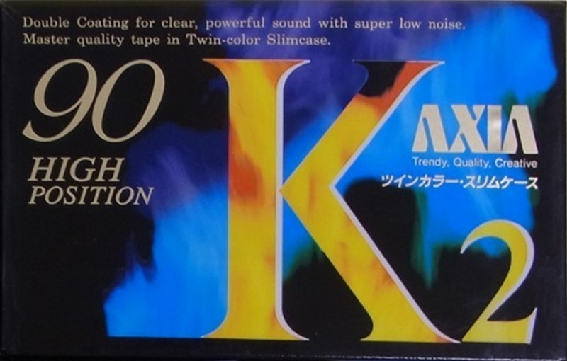 Compact Cassette AXIA K2 90 "K2A 90" Type II Chrome 1993 Japan