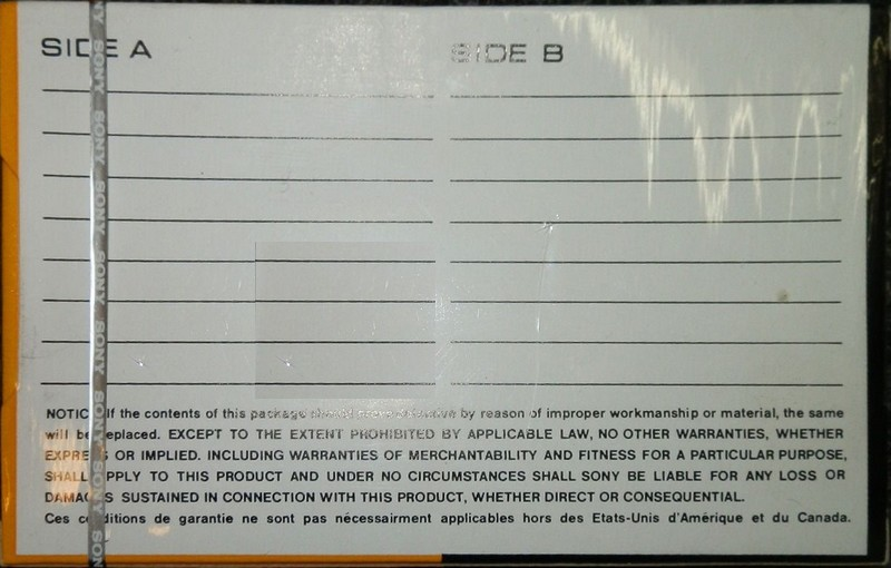 Compact Cassette Sony 30 Type I Normal 1970 Japan