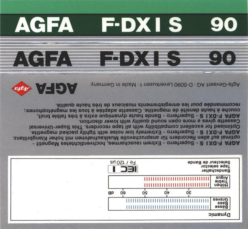 Compact Cassette: AGFA  - F-DX I S 90