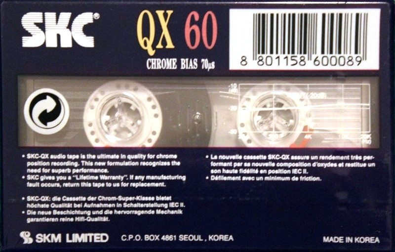 Compact Cassette: Sunkyong Magnetic Limited (SKM) SKC - QX 60