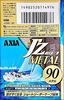 Compact Cassette AXIA J`z Metal 90 "JZMC 90" Type IV Metal 1995 Japan
