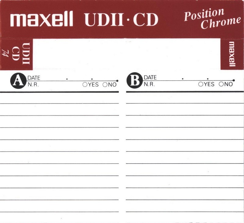 Compact Cassette Maxell UDII-CD 74 Type II Chrome 1996 Europe