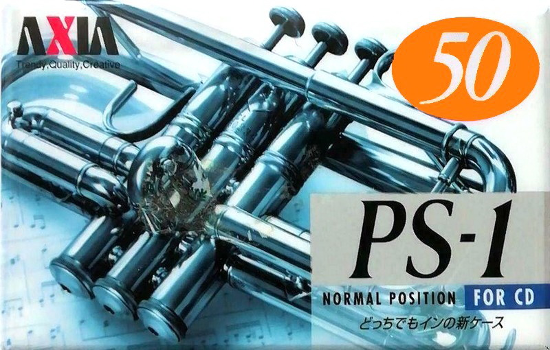 Compact Cassette AXIA PS-I / PS-1 50 "PS1H 50" Type I Normal 1996 Japan