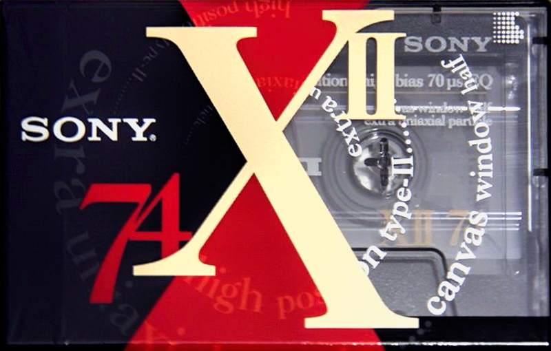 Compact Cassette Sony XII 74 "C-74X2A" Type II Chrome 1993 Japan
