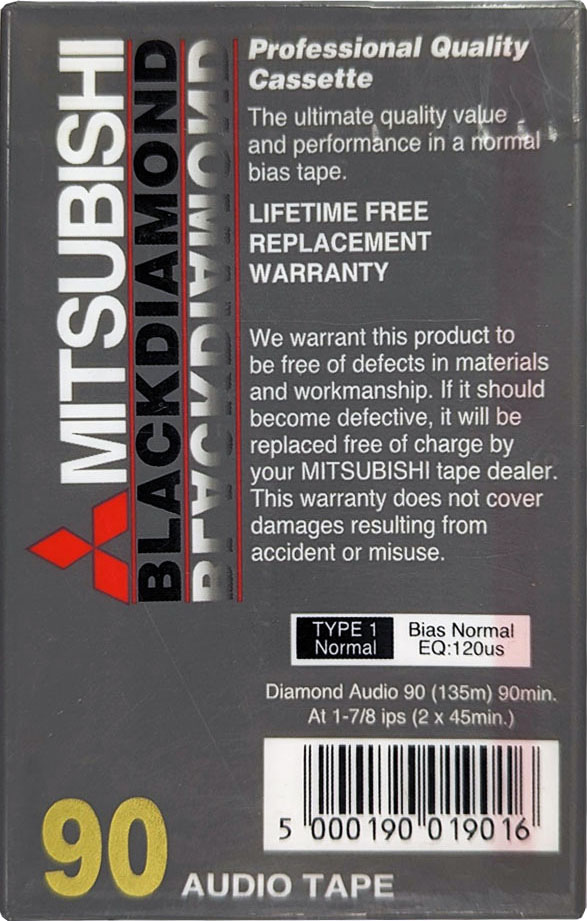 Compact Cassette Mitsubishi / Mitsubishi Electric Black Diamond 90 Type I Normal Europe