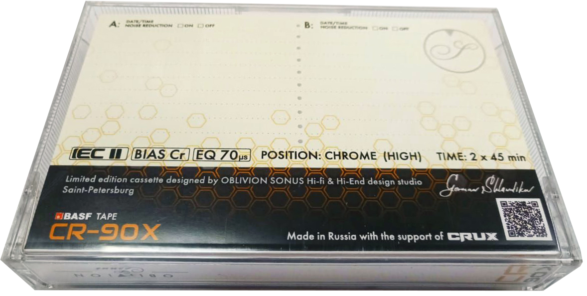 Compact Cassette CRUX Oblivion Sonus 90 "X" Type II Chrome 2022 Worldwide