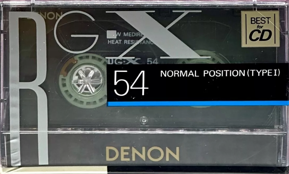Compact Cassette Denon RG-X 54 Type I Normal 1990 Japan