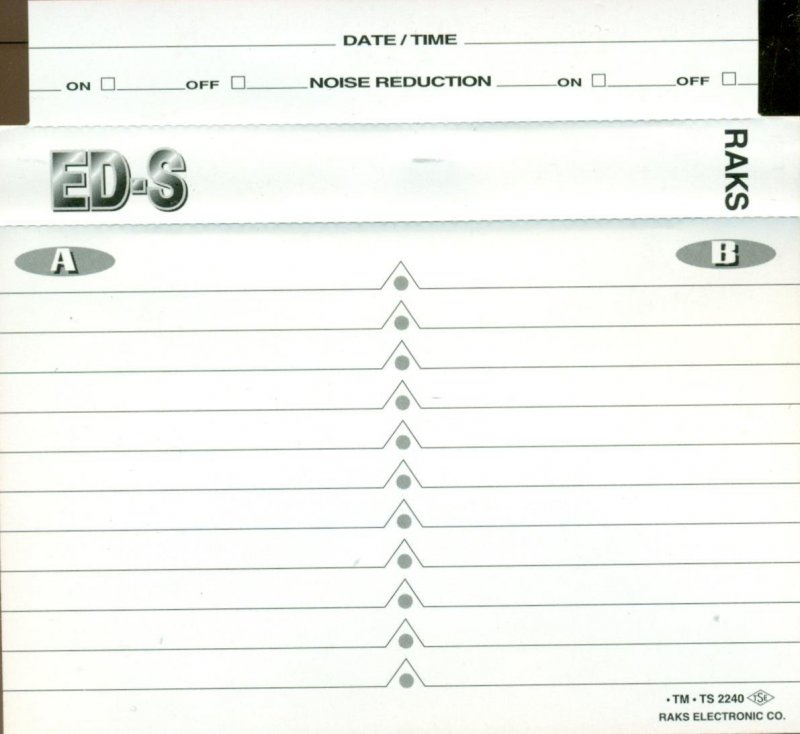 Compact Cassette RAKS ED-S 100 Type I Normal 1993 Europe