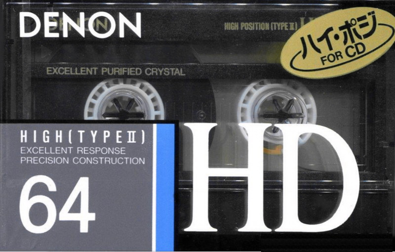 Compact Cassette Denon HD 64 "HD64P" Type II Chrome 1989 Japan