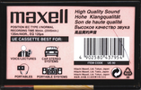 Compact Cassette Maxell UE 90 "UE-90" Type I Normal 2000 Worldwide