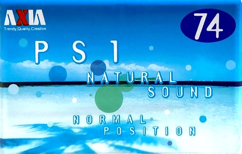 Compact Cassette AXIA PS-I / PS-1 74 "PS1L 74" Type I Normal 2000 Japan