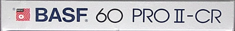 Compact Cassette BASF Pro II Chrome 60 "PRO II-CR" Type II Chrome 1982 USA