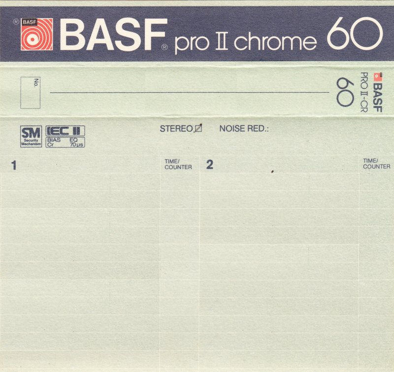 Compact Cassette: BASF  - Pro II Chrome 60