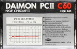 Compact Cassette Daimon Profi Chrome II 60 Type II Chrome 1982 Germany