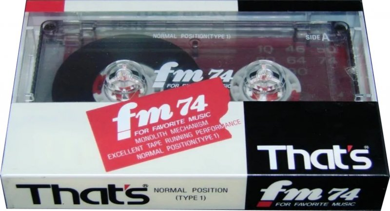 Compact Cassette Thats FM 74 Type I Normal 1989 Japan