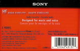 Compact Cassette Sony HF 90 "C-90HFL" Type I Normal 2001 North America