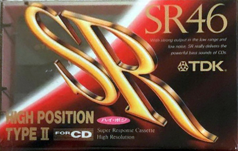 Compact Cassette TDK SR 46 "SR-46R" Type II Chrome 1992 Japan