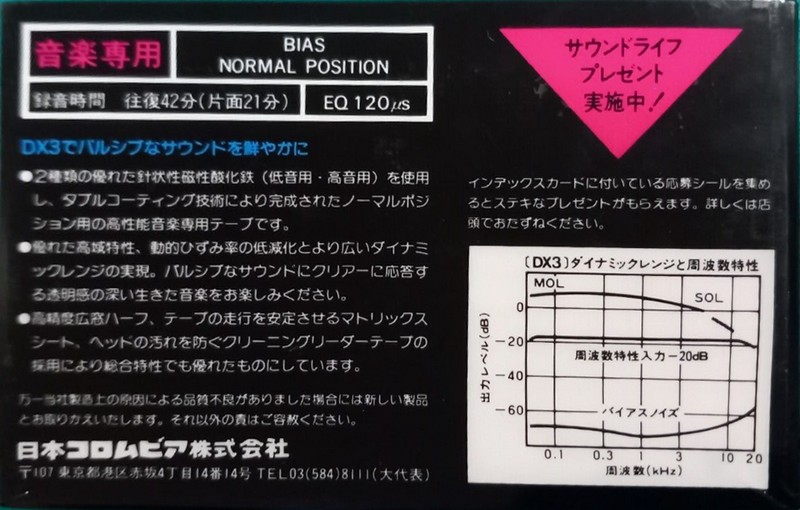 Compact Cassette: Nippon Columbia / Denon Denon - DX3 42