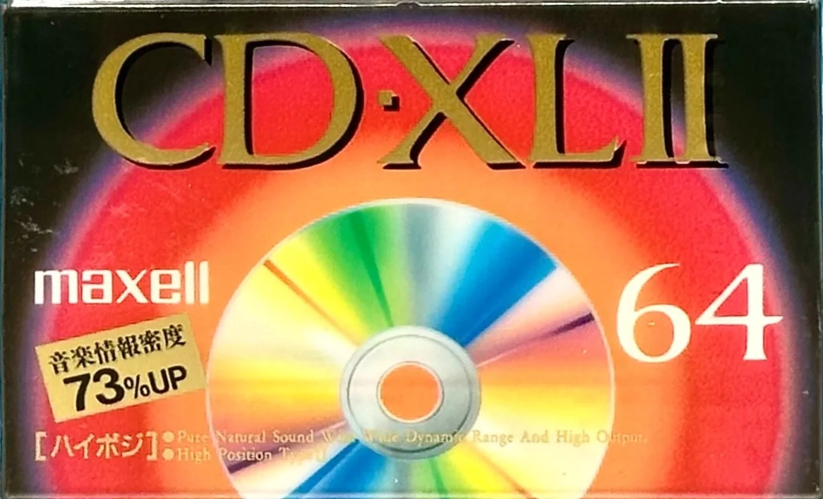 Compact Cassette Maxell CD-XL 64 "CDXL2-64" Type II Chrome 1992 Japan