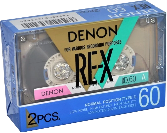 2 pack Denon RE-X 60 Type I Normal 1987 Japan