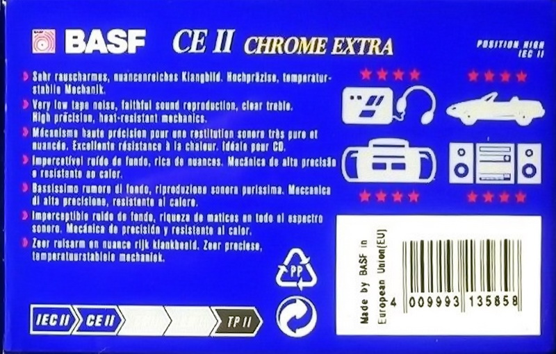 Compact Cassette BASF CE II Chrome Extra 46 Type II Chrome 1995 Germany