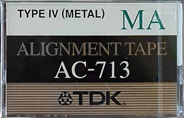 Compact Cassette TDK MA "Alignment tape AC-713" Service Cassette 1992 North America