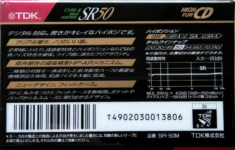 Compact Cassette: TDK  - SR 50