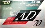 Compact Cassette TDK AD 70 "AD-70R" Type I Normal 1991 Japan