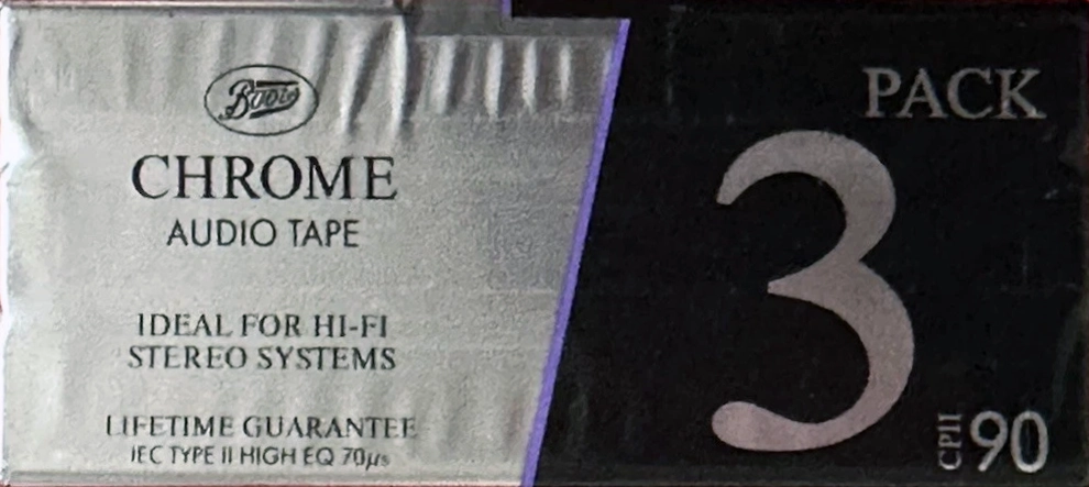 3 pack Boots / Boots Audio CPII 90 Type II Chrome 1995 UK