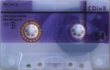 Compact Cassette Sony CDix II 64 "C-64CDX2G" Type II Chrome 1999 Japan