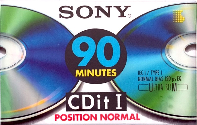 Compact Cassette Sony CDit I 90 "C-90CDIT1A" Type I Normal 1992 Europe