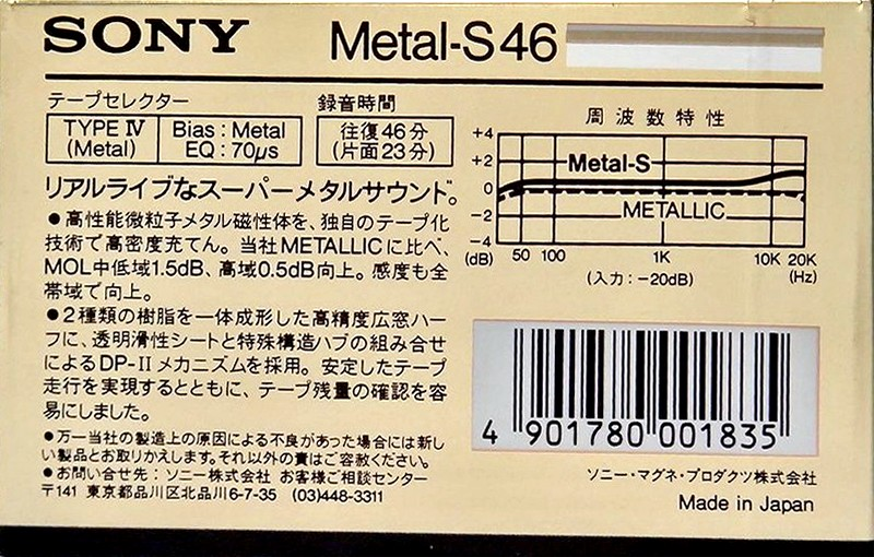 Compact Cassette: Sony  - Metal-S 46