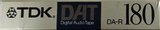 Digital Audio Tape TDK 180 "DA-R180N" Type IV Metal 1992 Japan
