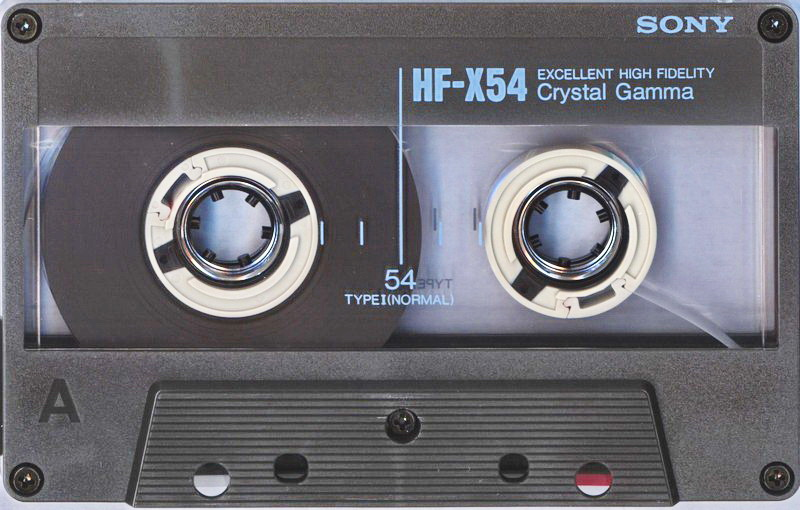 Compact Cassette Sony HF-X 54 "HF-X 54A" Type I Normal 1988 Japan
