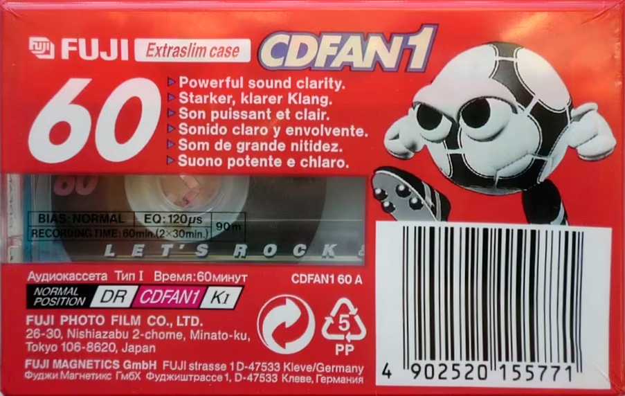 Compact Cassette Fuji CDFAN 60 "CDFAN1 60 A" Type I Normal 1999 Europe