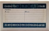 Compact Cassette Mitsubishi Electric 60 "C-60B" Type I Normal 1969 Japan