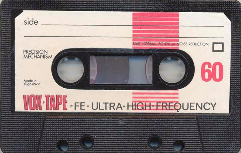 Compact Cassette Vox-Tape UHF 60 Type I Normal Yugoslavia