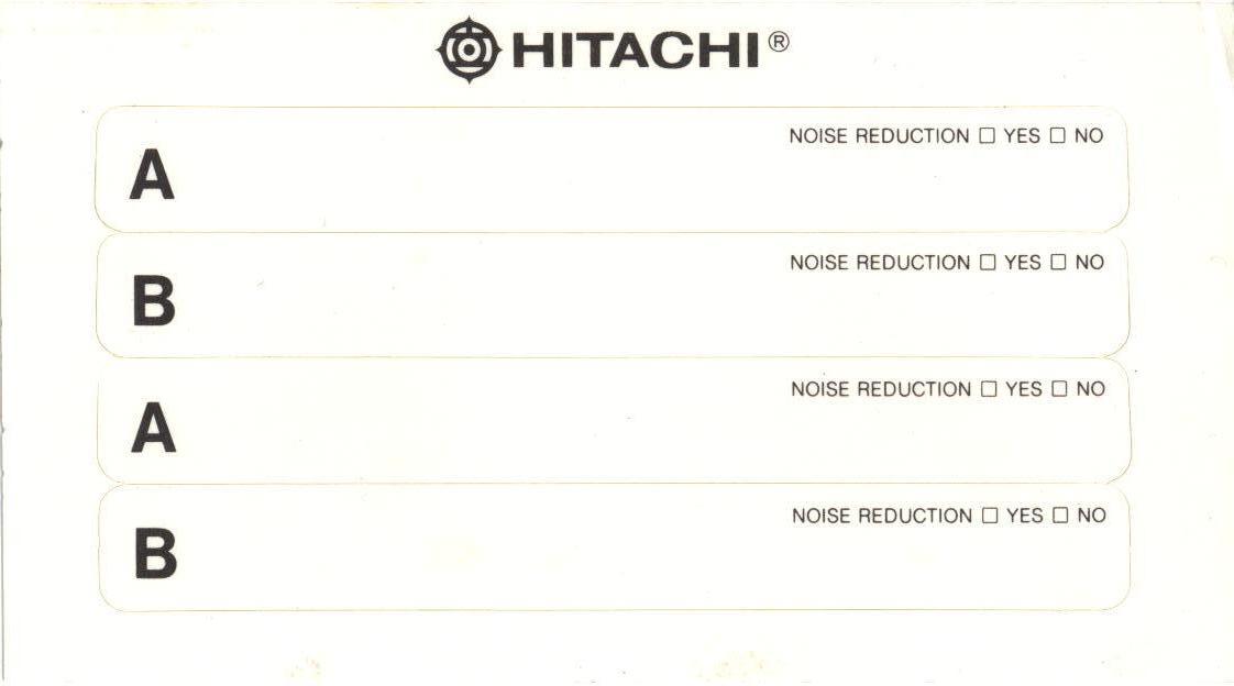 Compact Cassette Hitachi EX 90 Type II Chrome 1981 North America