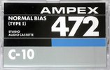 Compact Cassette Ampex 472 10 Type I Normal 1985 USA