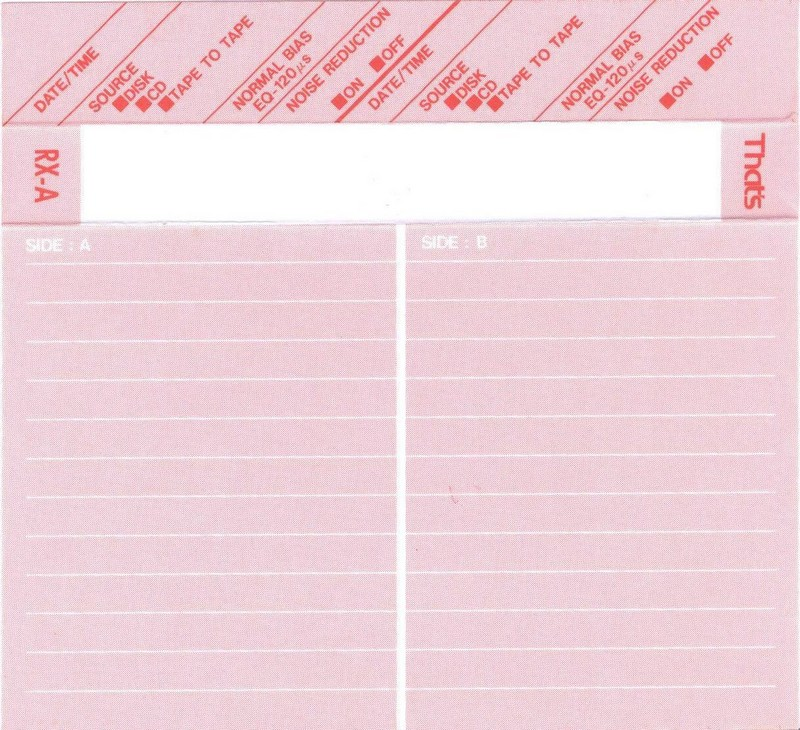 Compact Cassette Thats RX-A Roxana 100 Type I Normal 1993 Europe