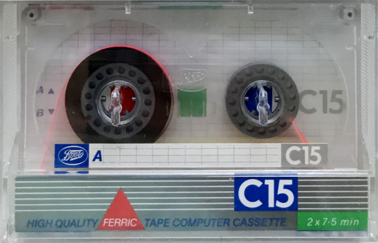 Compact Cassette Boots / Boots Audio 15 "C15" Computer Cassette 1986 UK