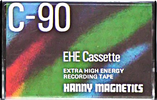 Compact Cassette Hanny Magnetics 90 "EHE" Type I Normal Hong Kong
