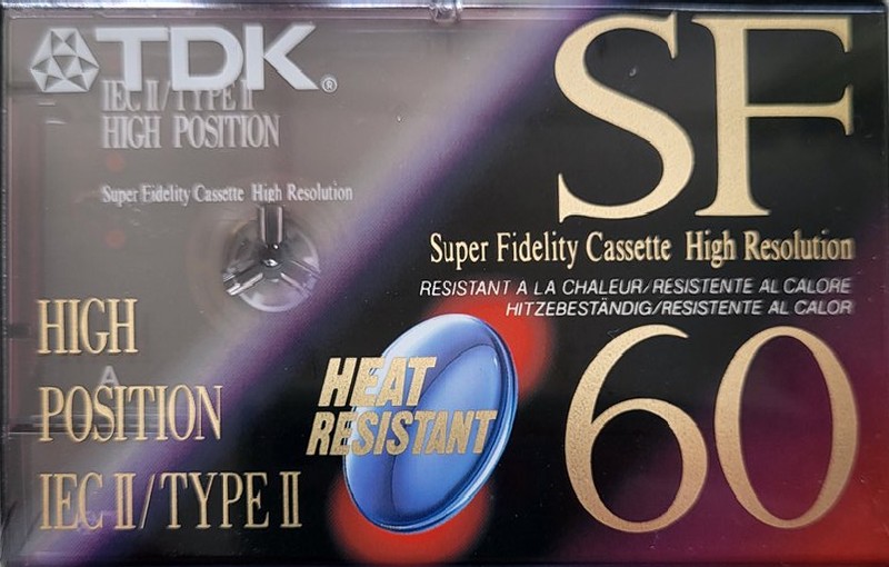 Compact Cassette TDK SF 60 "SF-60ET" Type II Chrome 1992 Europe