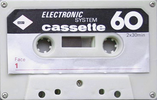 Compact Cassette AGEF 60 "Electronic System" Type I Normal 1980 France