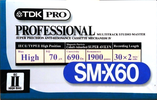 Compact Cassette TDK PRO SM-X 60 "SM-X60" Type II Chrome 1997 North America
