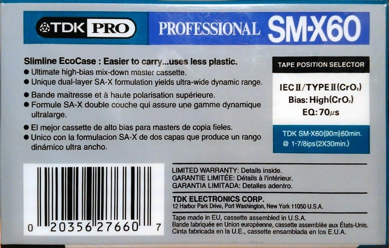 Compact Cassette: TDK  - Professional 60