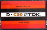 Compact Cassette TDK D 60 Type I Normal 1972 Europe, USA