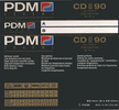 Compact Cassette PDM CD X 90 Type II Chrome 1990 Europe