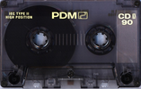 Compact Cassette PDM CD X 90 Type II Chrome 1990 Europe