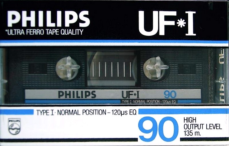 Compact Cassette Philips UF-I 90 Type I Normal 1985 Europe